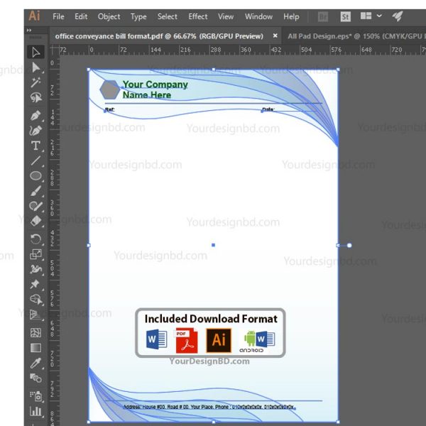business pad design vector temaplte