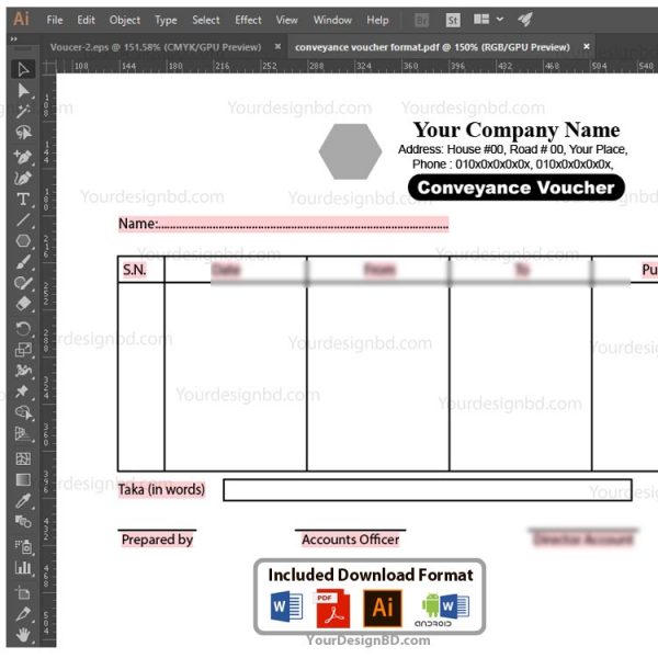 conveyance-bill voucher-format