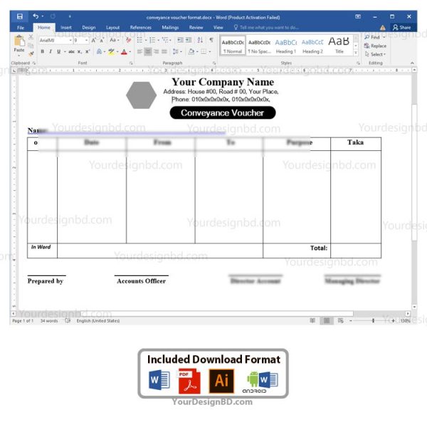 conveyance-voucher-format