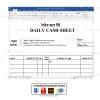 Daily cash sheet template - Editable Microsoft word- docx, Adobe illustrator .eps