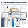 CV / Resume / Curriculum vitae Format Template with MS Word Editable - 10 Files - All in One