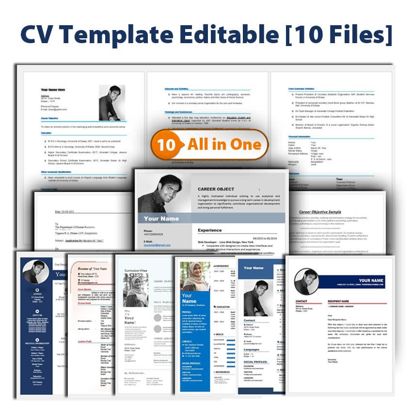 CV / Resume / Curriculum vitae Format Template with MS Word Editable